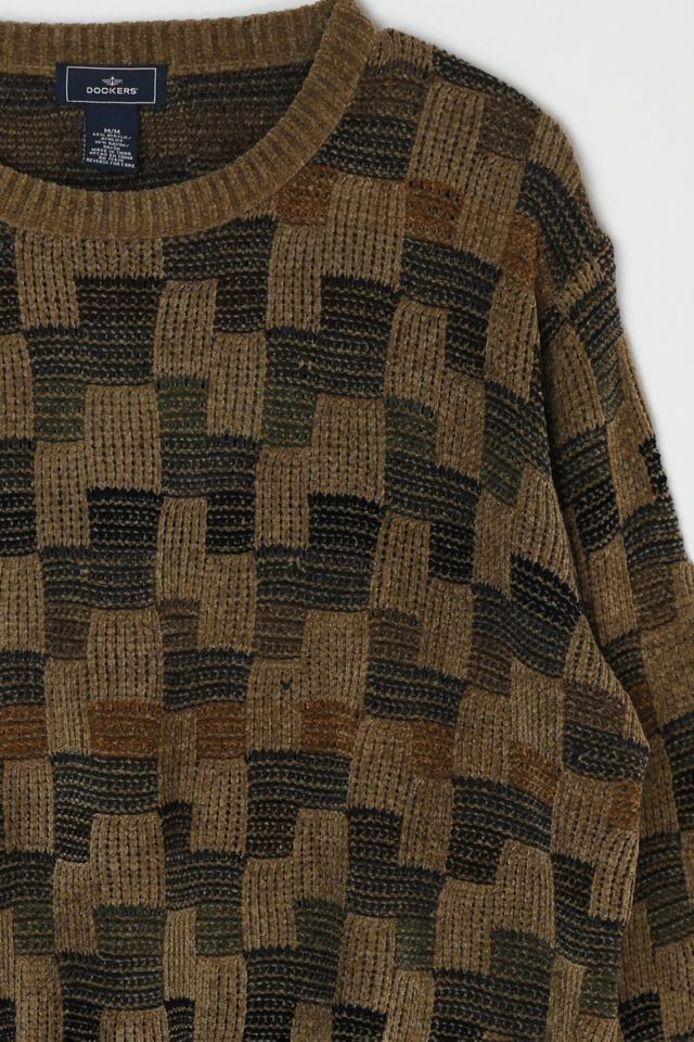 Vintage 90s Checkered Knit Sweater #2