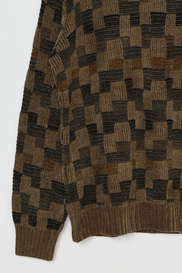 Vintage 90s Checkered Knit Sweater #3
