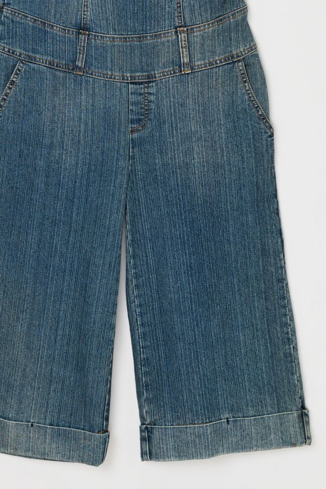Vintage Y2k Denim Strapless Wide Leg Jumpsuit #3