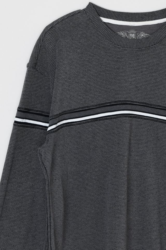 Vintage Y2k Striped Waffle Knit Shirt #2