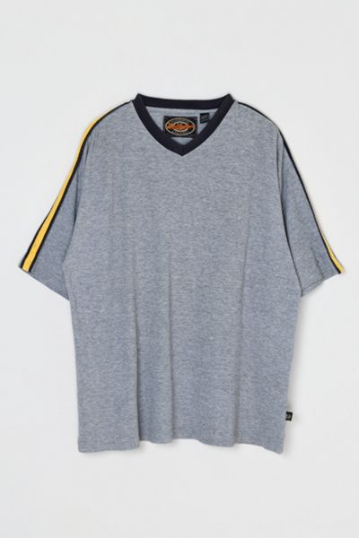 Vintage Y2k Striped V-Neck T-Shirt