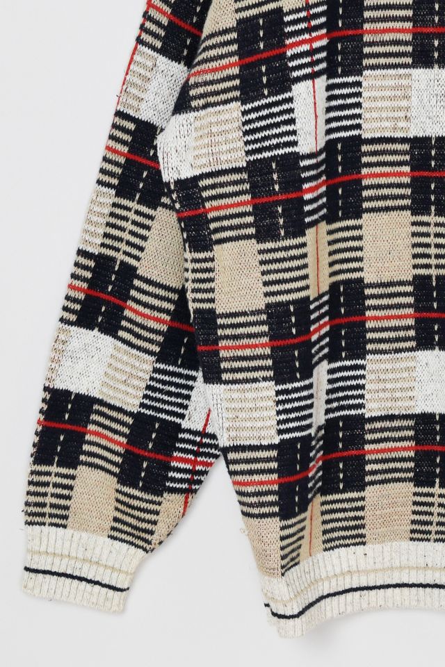 Vintage 90s Plaid Knit Sweater #3