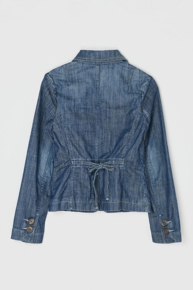 Vintage Y2k Fitted Denim Blazer #1