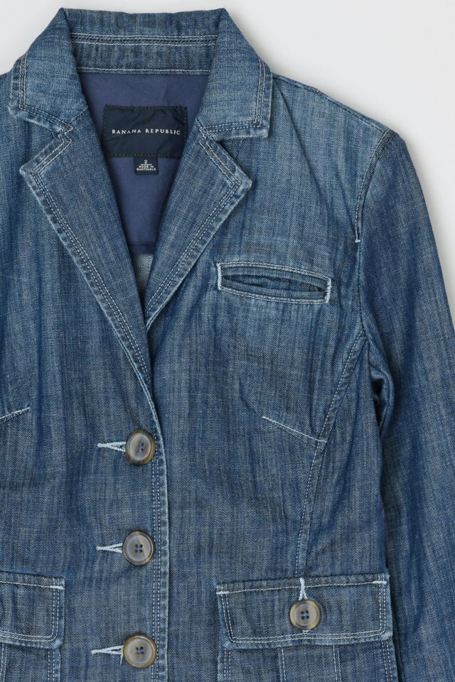 Vintage Y2k Fitted Denim Blazer #2