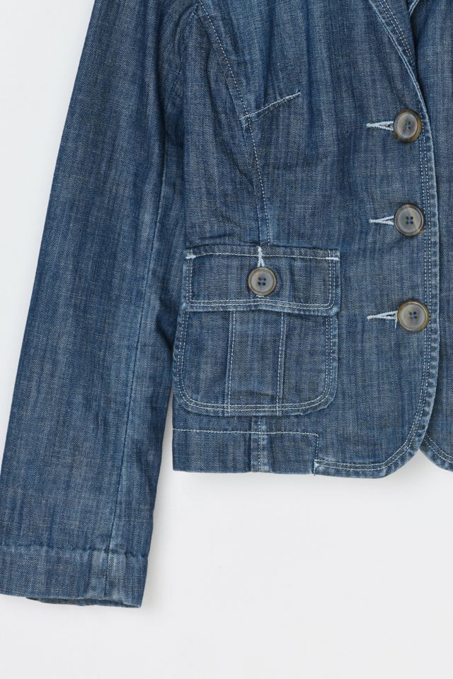 Vintage Y2k Fitted Denim Blazer #3