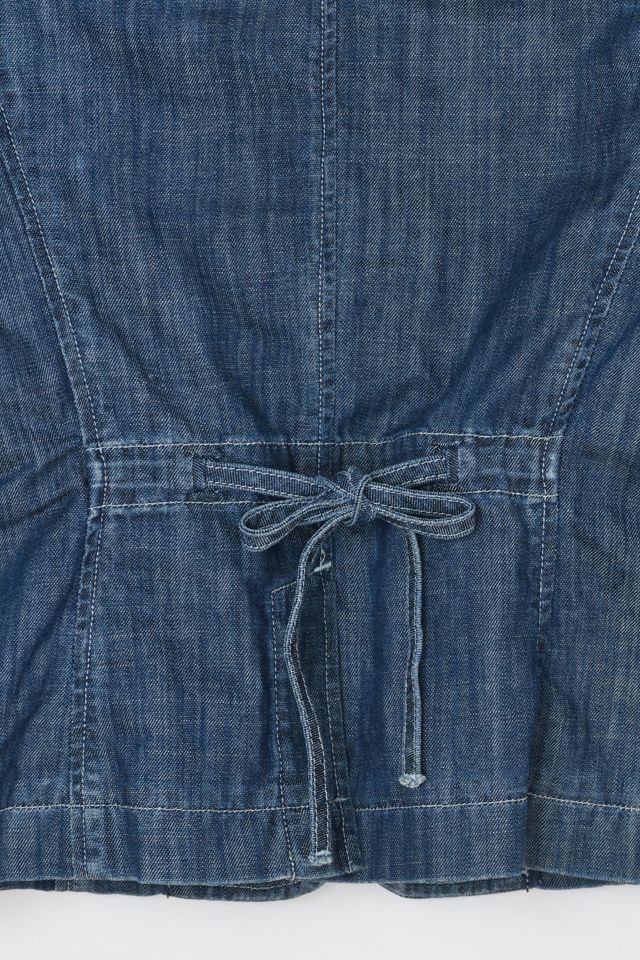 Vintage Y2k Fitted Denim Blazer #4