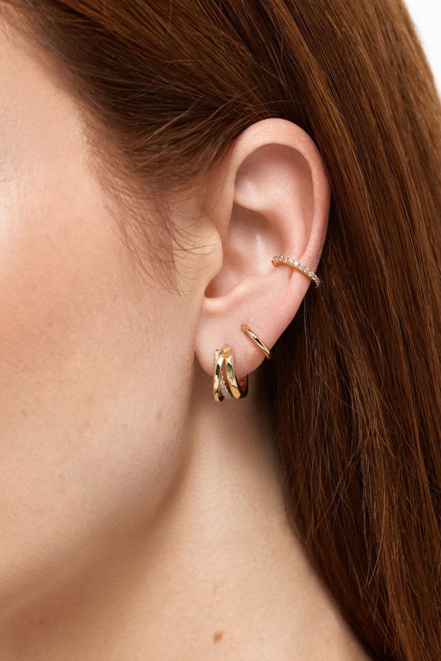 Ana Luisa Esme Triple Gold Hoop Earrings #1