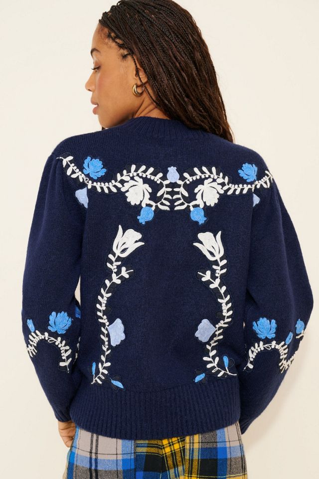 English Factory Embroidered High Neck Pullover | Urban Outfitters