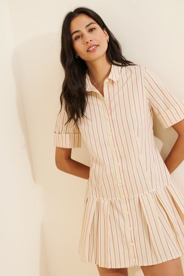 BDG Special Treatment Drop Waist Short Sleeve Shirt Mini Dress #2