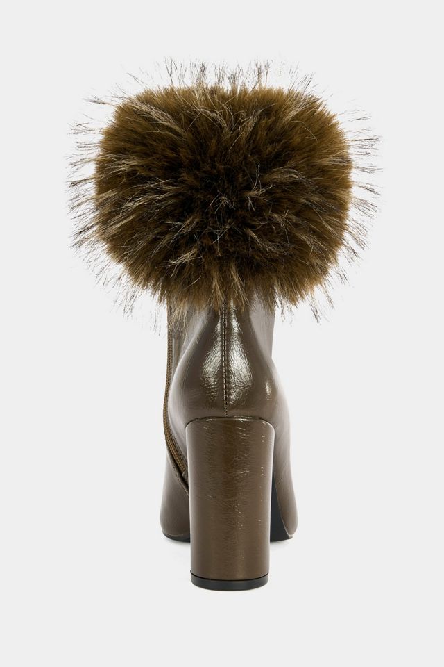Azalea Wang Borough Faux Fur Block Bootie #2