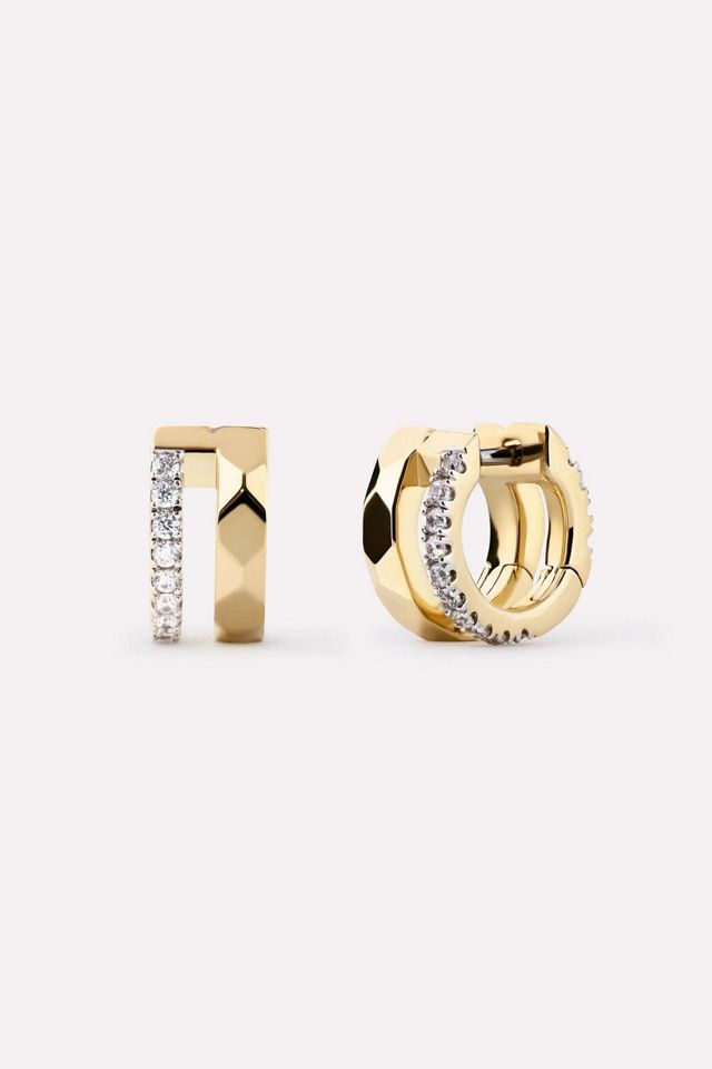 Ana Luisa Esme Double Gold Hoops Earrings #1