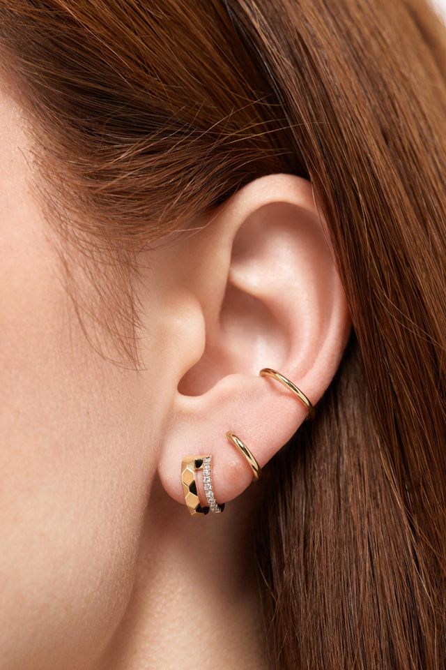 Ana Luisa Esme Double Gold Hoops Earrings #2
