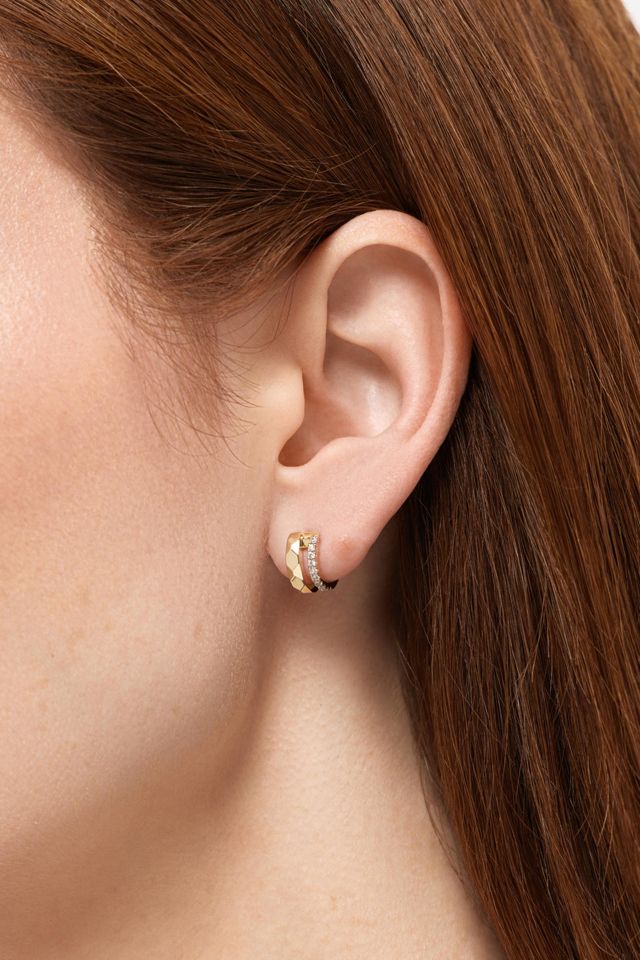 Ana Luisa Esme Double Gold Hoops Earrings #3