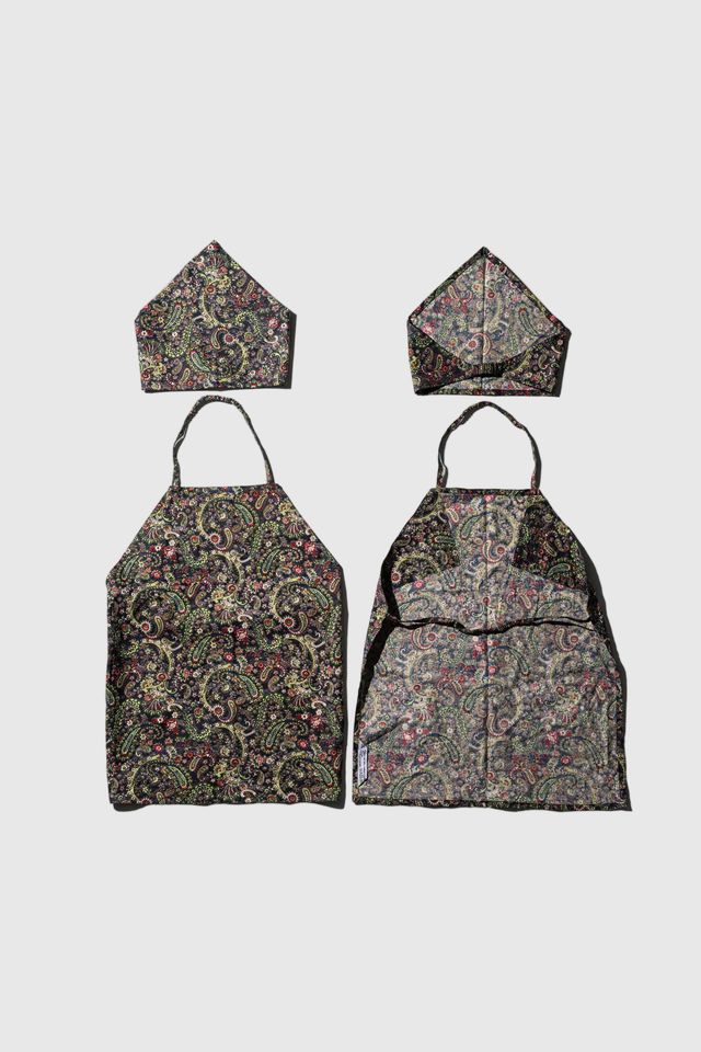 PUEBCO Hand Printed Kerchie Paisley Adult Apron #1