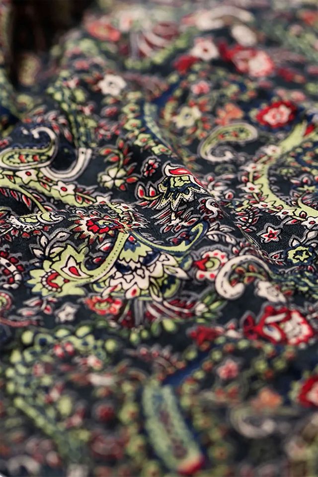 PUEBCO Hand Printed Kerchie Paisley Adult Apron #2