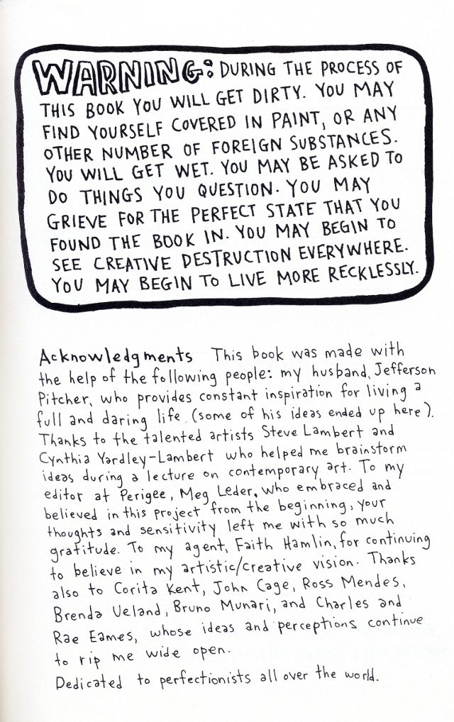Wreck This Journal by Keri Smith #2