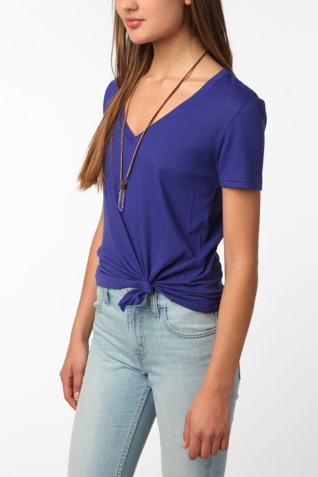 BDG Sheer V-Neck Tee #1
