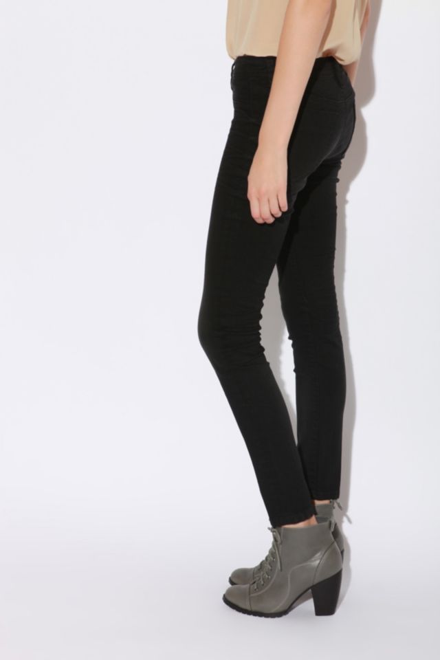Silence + Noise Crinkle Denim Legging - Black  #1