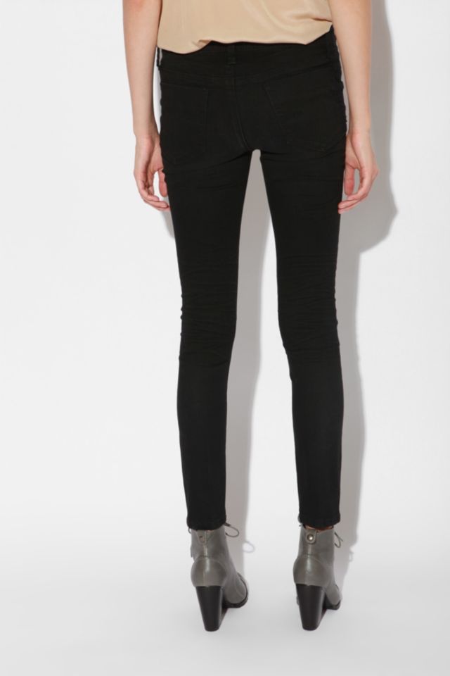 Silence + Noise Crinkle Denim Legging - Black  #2