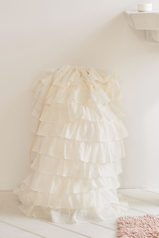 ruffled laundry bag