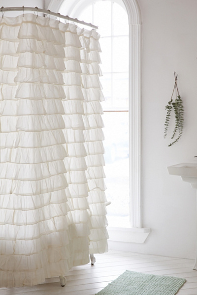 Waterfall Ruffle Shower Curtain | Urban Outfitters
