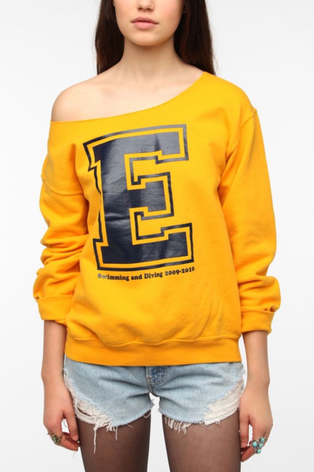 Urban Renewal Off Shoulder Graphic Sweatshirt Urban Outfitters