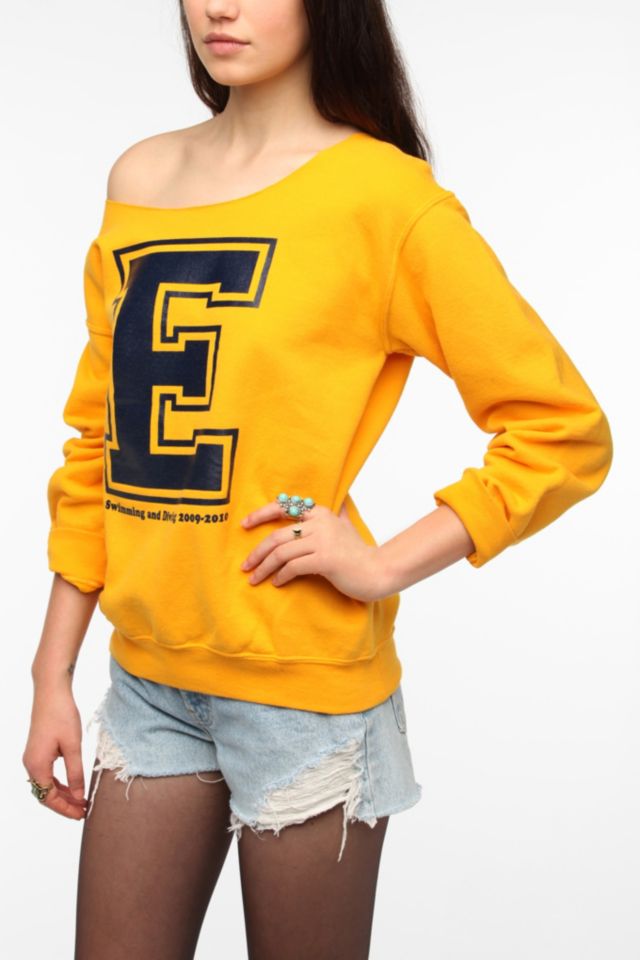 Urban Renewal Off Shoulder Graphic Sweatshirt #1