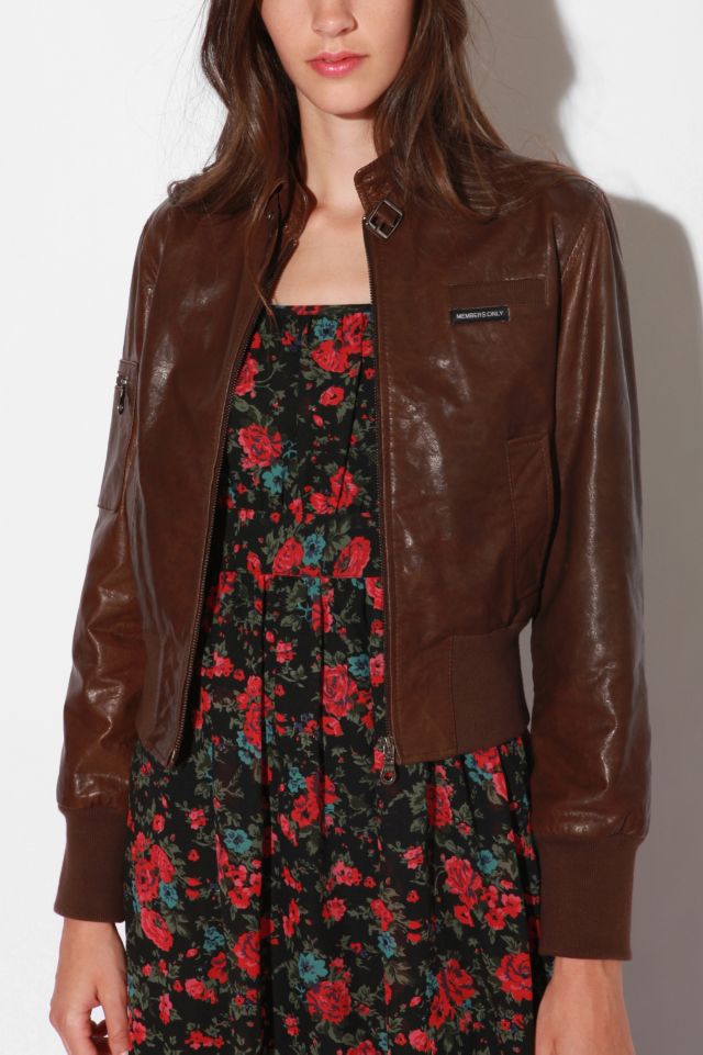 Members only leather outlet jacket womens