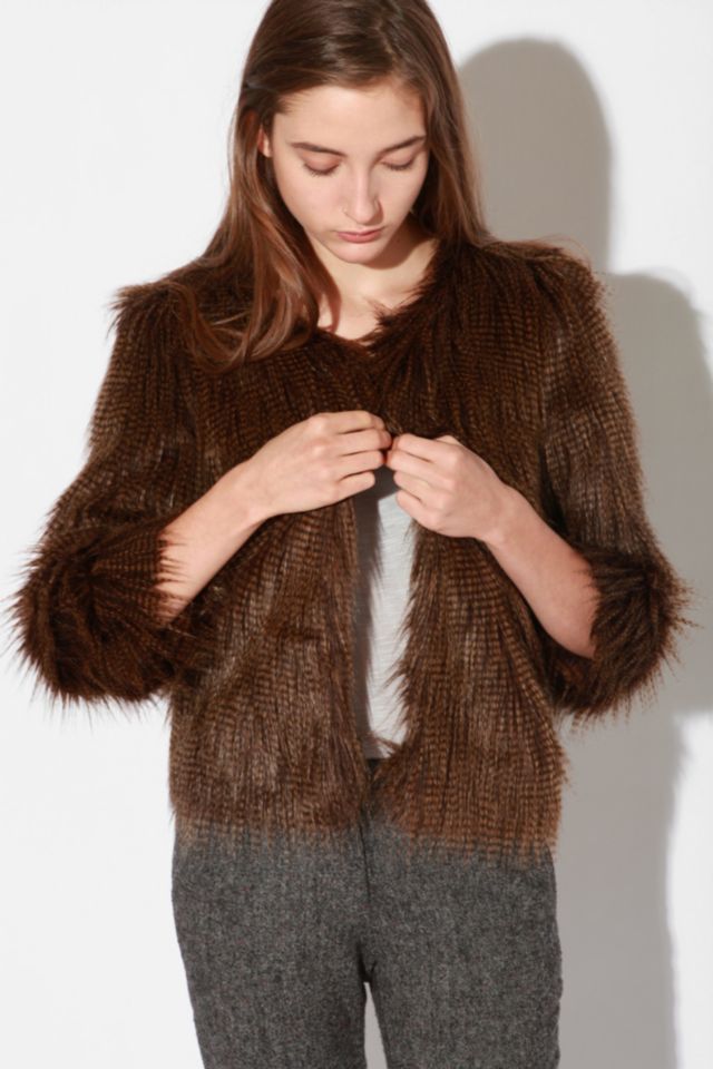 Urban outfitters blue hot sale fluffy jacket