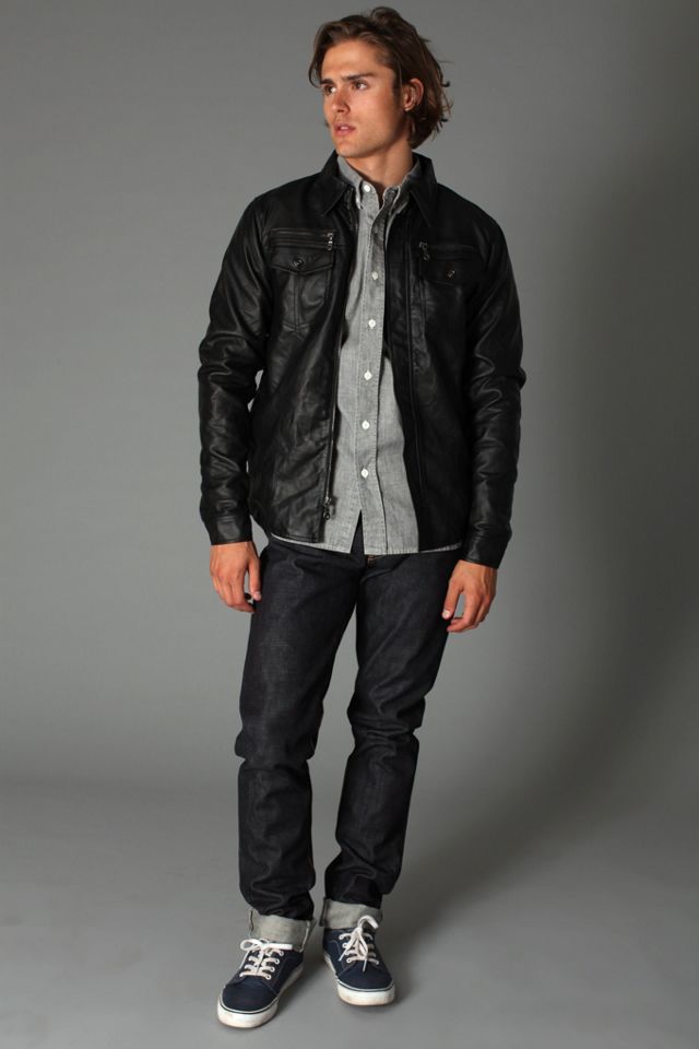 Charles and 1/2 Faux Leather Jacket | Urban Outfitters Canada