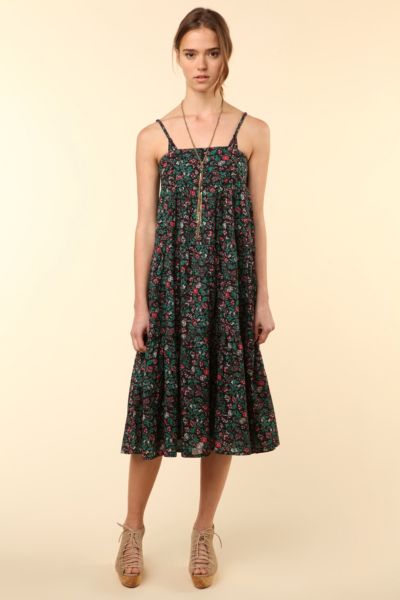 A.P.C. Madras Tiered Floral Dress | Urban Outfitters