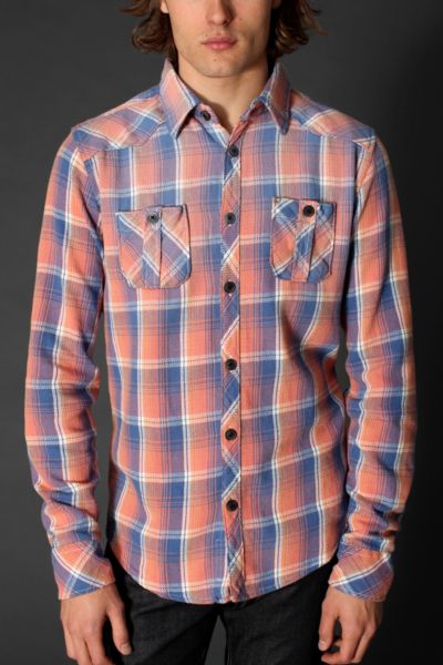 Scotch & Soda Elbow Patch Flannel Shirt | Urban Outfitters