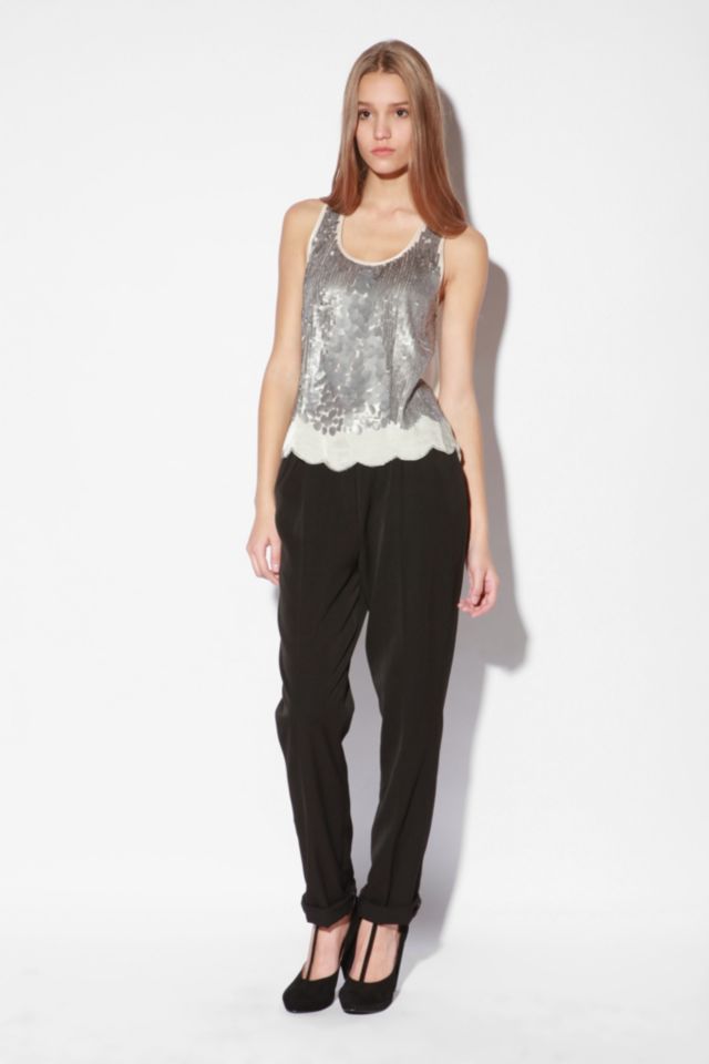 Sparkle & Fade Silver Sequin Tank Top #3