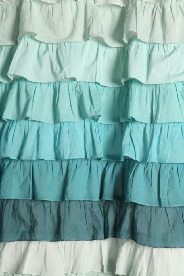 Tonal Wave Ruffle Shower Curtain #1