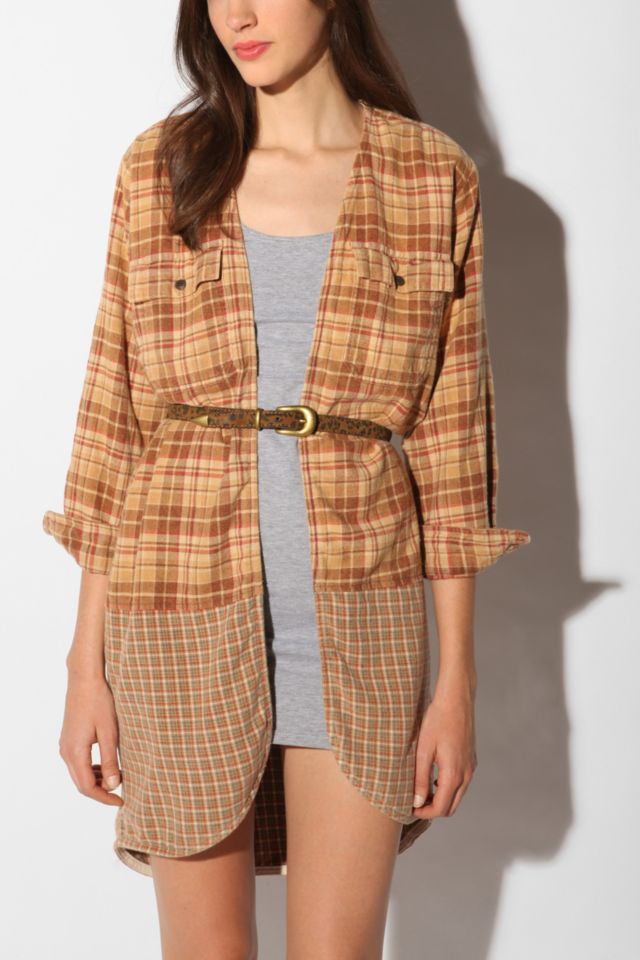 Urban Renewal Plaid Flannel Duster Cardigan Urban Outfitters