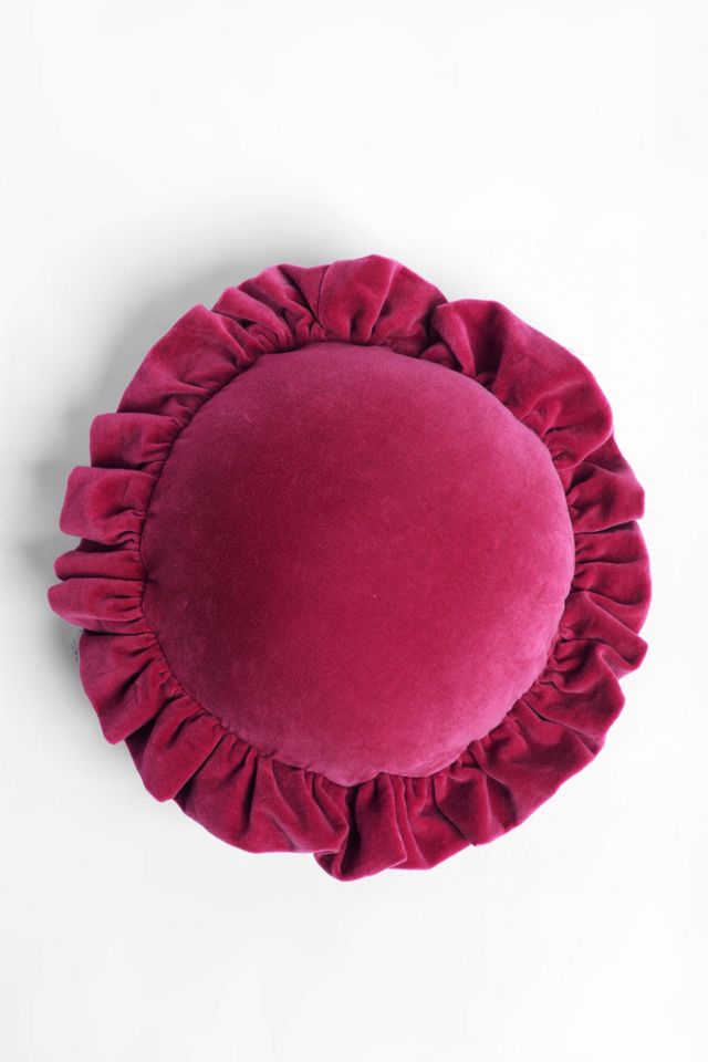 Velvet Ruffle Pillow | Urban Outfitters