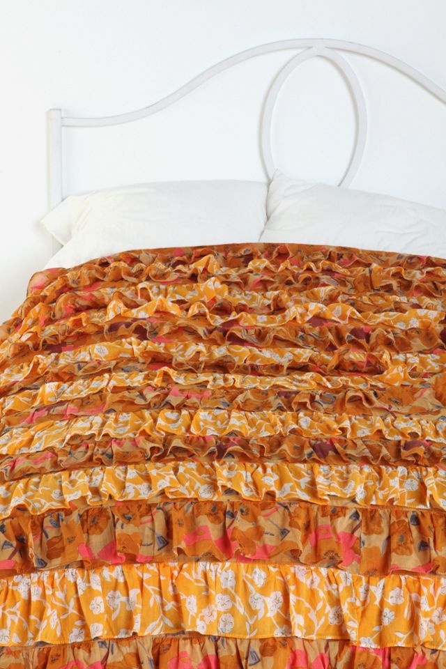 Brigitte Floral Ruffle Duvet Cover | Urban Outfitters