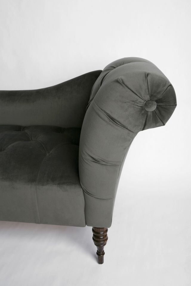 Antoinette Fainting Sofa - Carbon #3