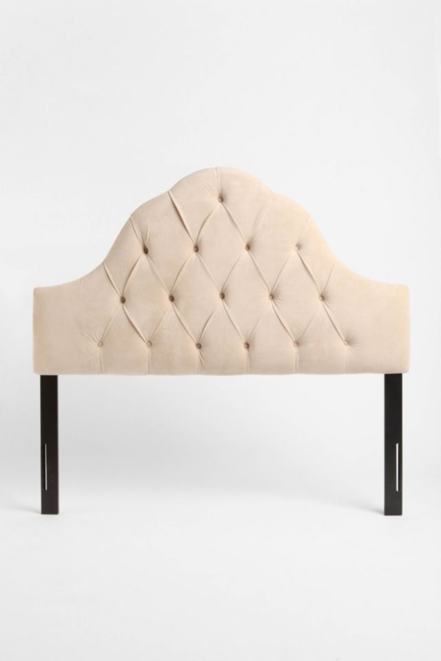 Velvet Tufted Headboard - Wheat #2