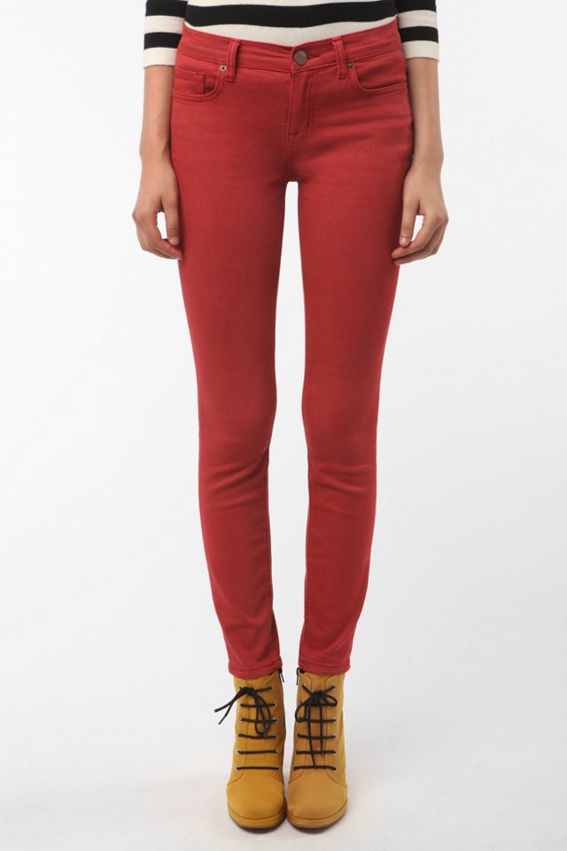 BDG Ankle Cigarette Mid-Rise Jean - Red