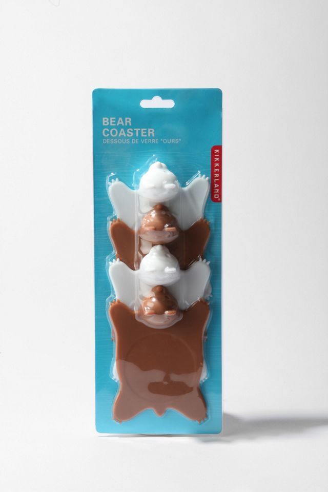 Bear Rug Coaster - Set of 4 | Urban Outfitters