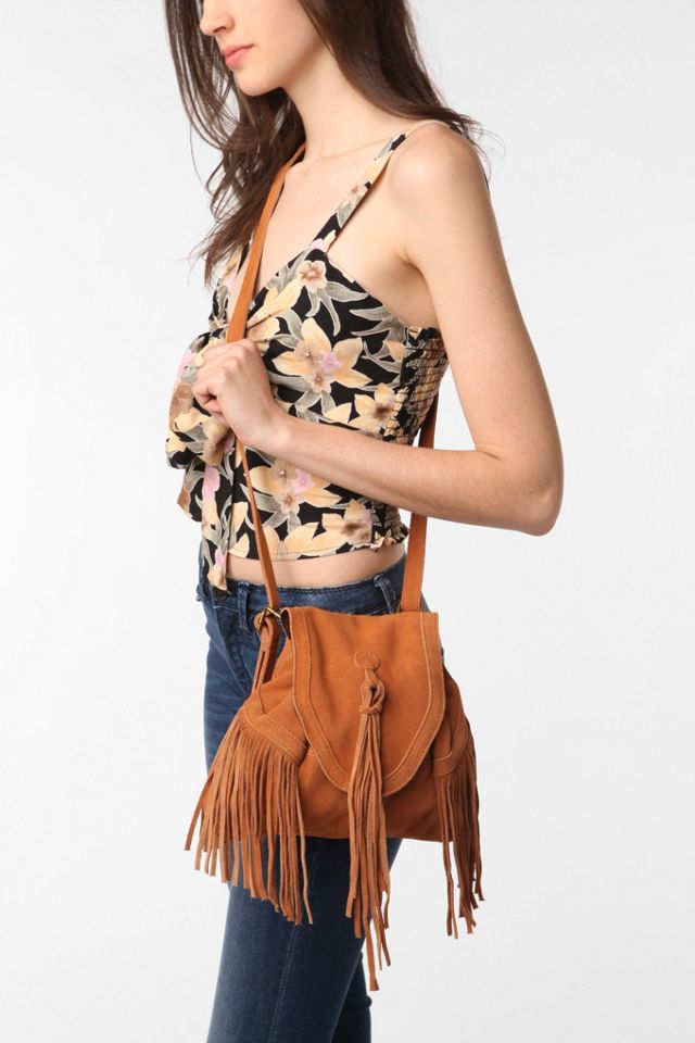 Ecote Suede Fringe Backpack | Urban Outfitters Canada display picture 1