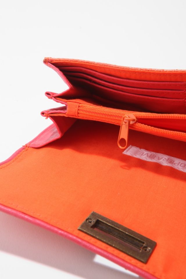 Cooperative Turnlock Raffia Checkbook Wallet #2