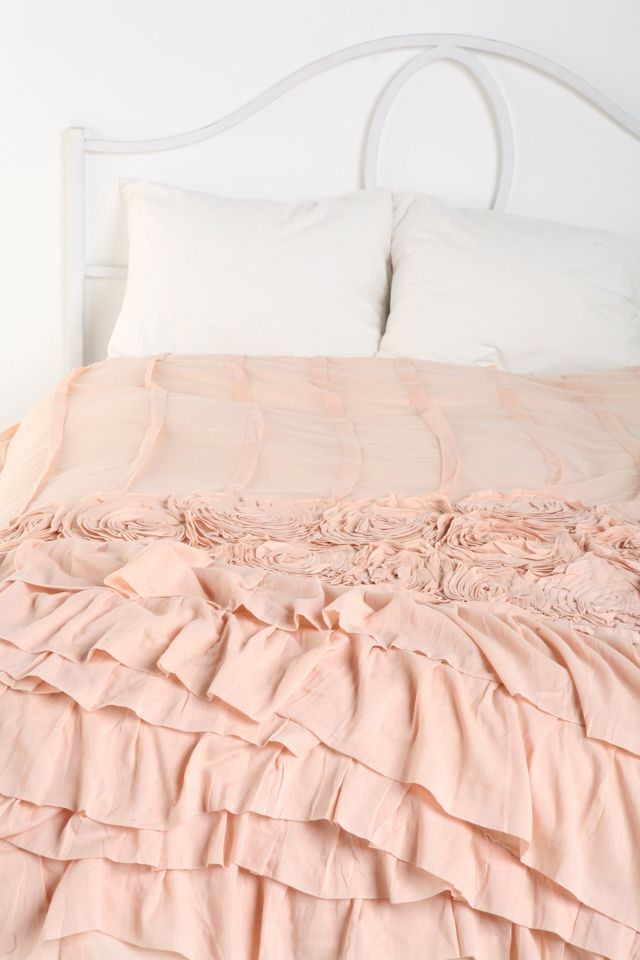 Rosette Ruffle Duvet Cover | Urban Outfitters