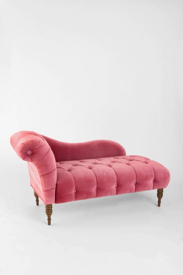 Edie Velvet Chaise Mauve Urban Outfitters