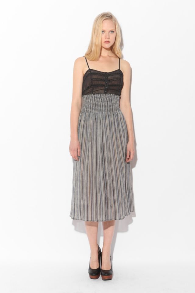 Urban Renewal Smocked Gauze Maxi Skirt #3
