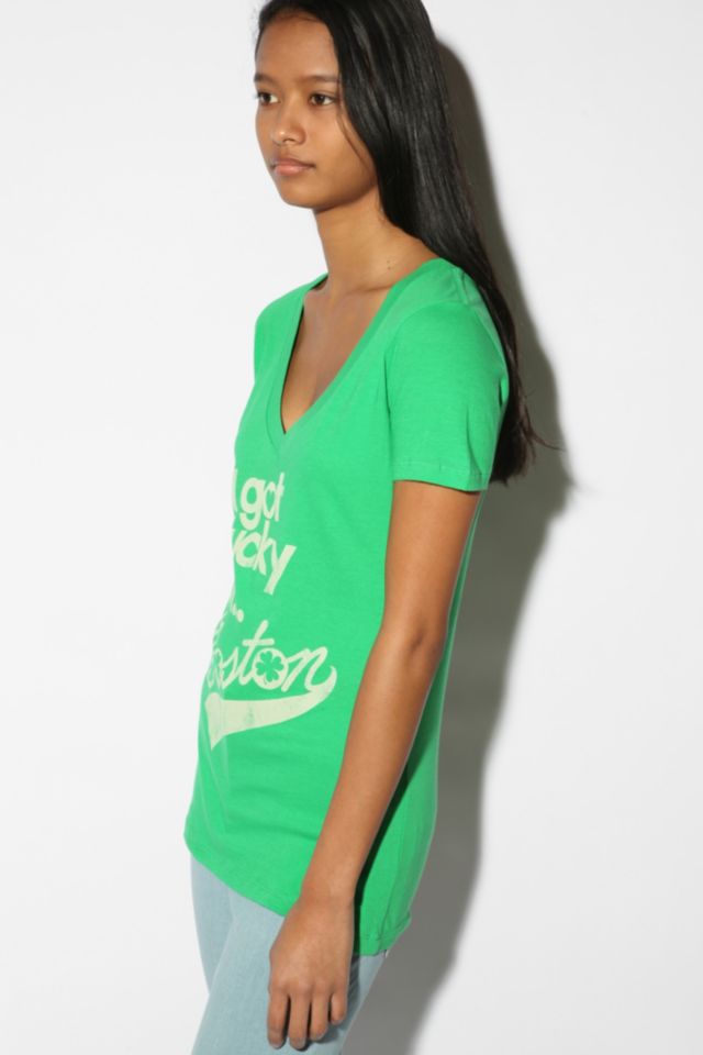 I Got Lucky in Boston V-Neck Tee #1