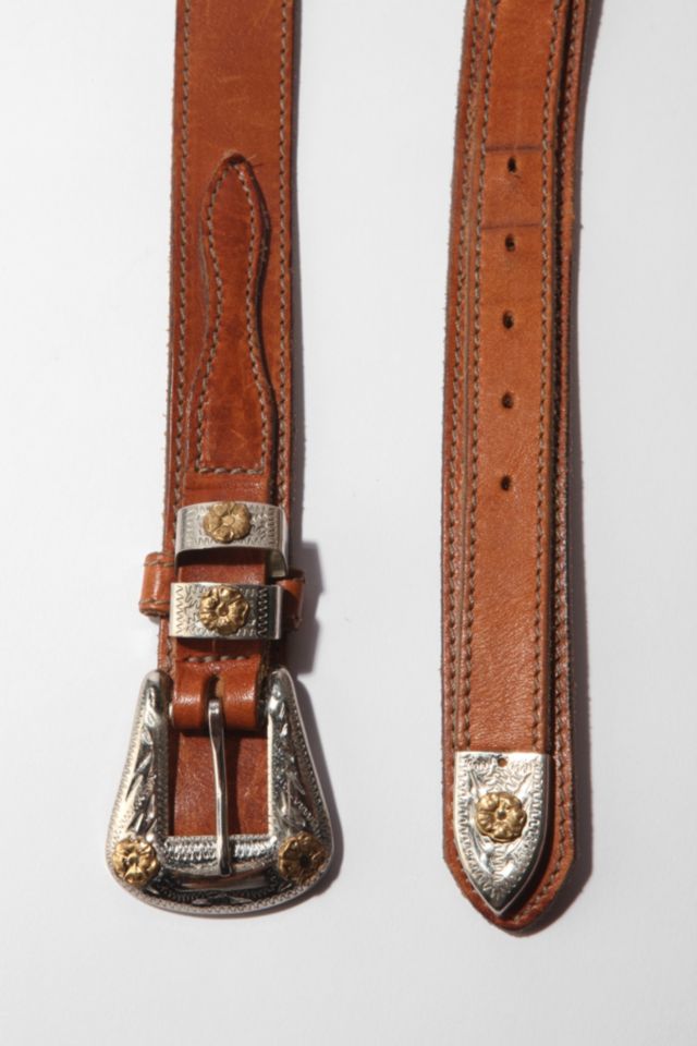 Vintage '90s Western Leather Belt | Urban Outfitters