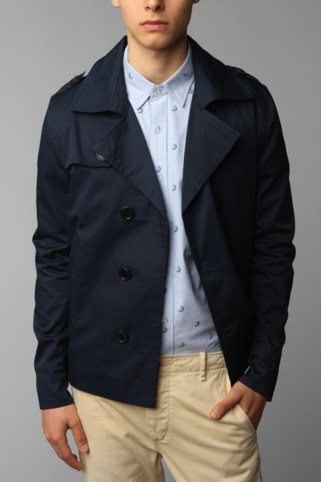 Cropped trench coat mens best sale