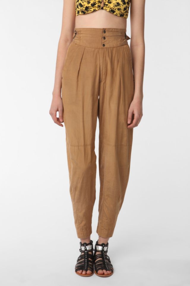 High-waisted trousers